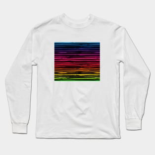 Striped Pattern Rainbow Long Sleeve T-Shirt